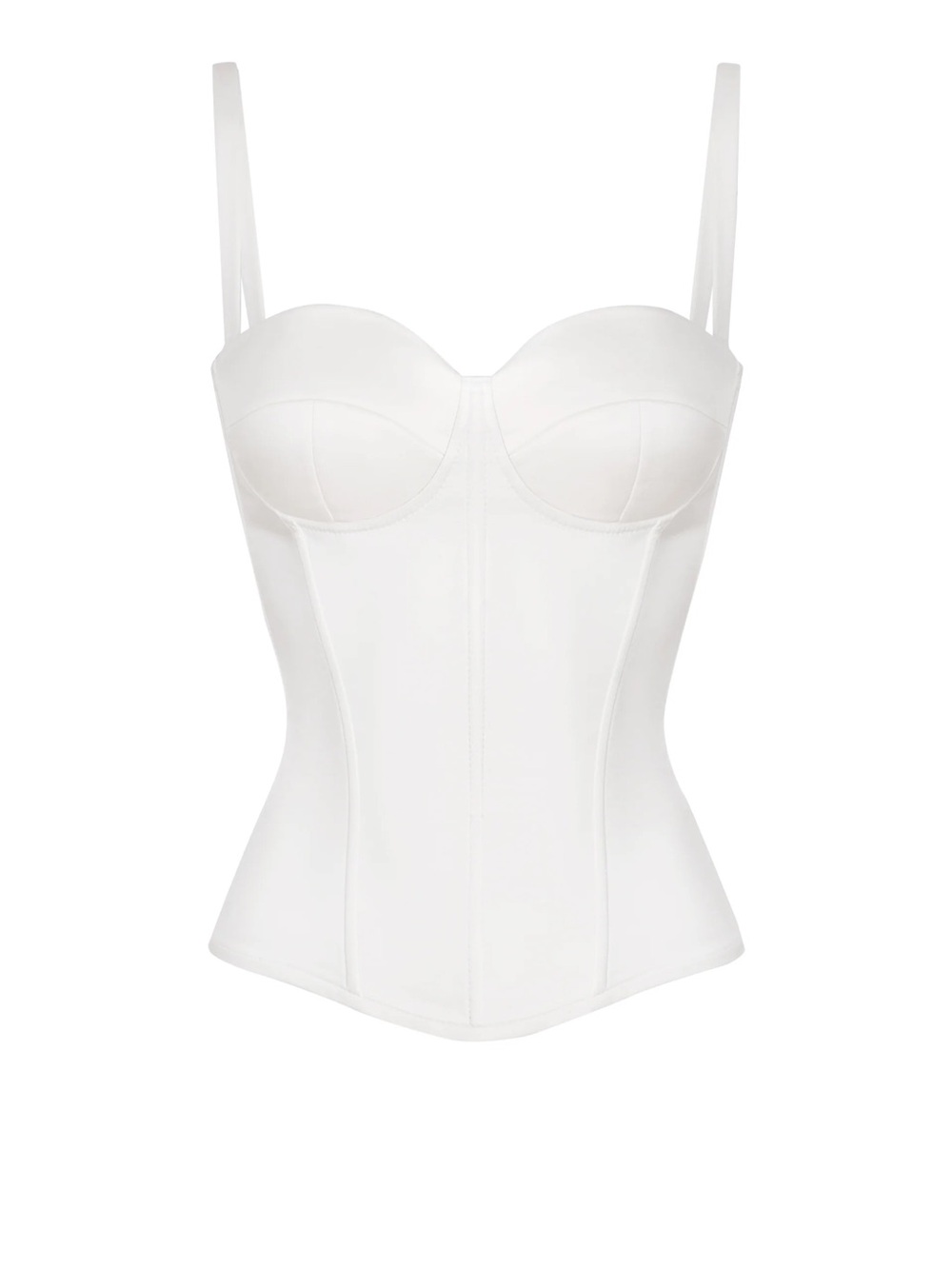 STATNAIA Off White Short Satin Corset NEW